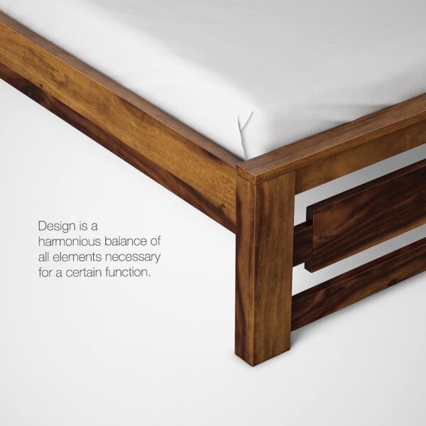Ferrovilla Sobo Single Sheesham Wood Bed for Bedroom - Image 7