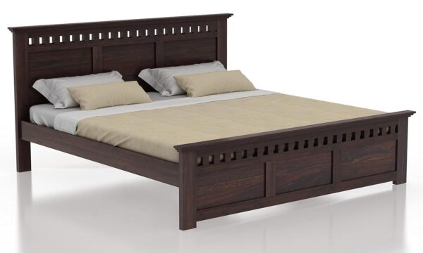 Ferrovilla Orchid Queen Size Sheesham Wood Bed for Bedroom - Image 8