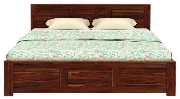 Ferrovilla King Size NS 21 Sheesham Wood Bed for Bedroom - Image 5