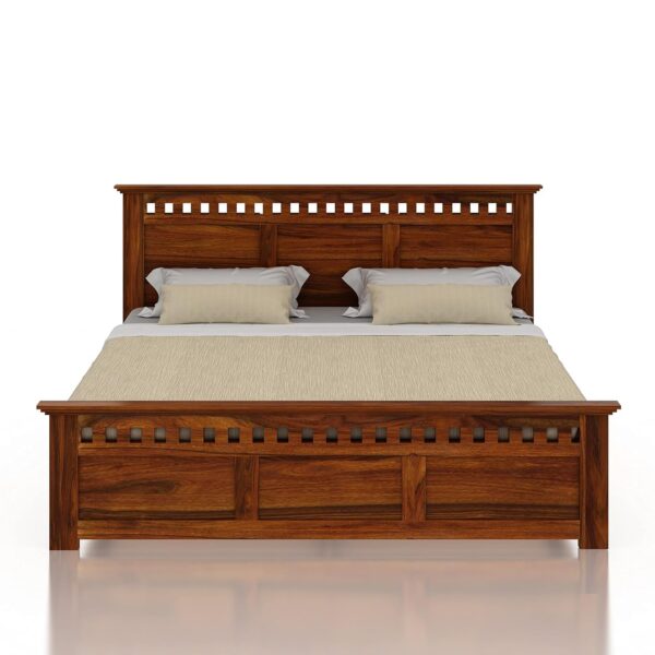 Ferrovilla Staru Queen Size Sheesham Wood Bed for Bedroom - Image 7