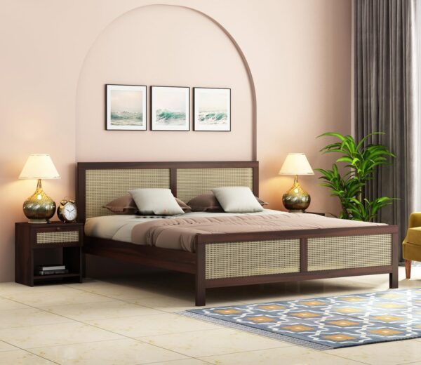 Ferrovilla King Size NS 27 Sheesham Wood Bed for Bedroom