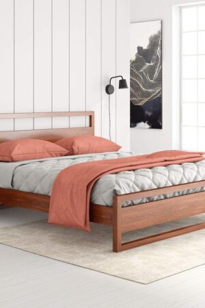 Ferrovilla King Size NS 20 Sheesham Wood Bed for Bedroom