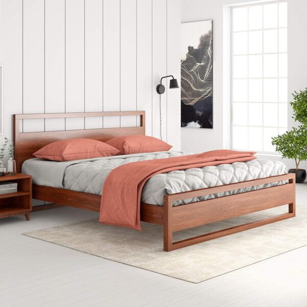 Ferrovilla King Size NS 20 Sheesham Wood Bed for Bedroom