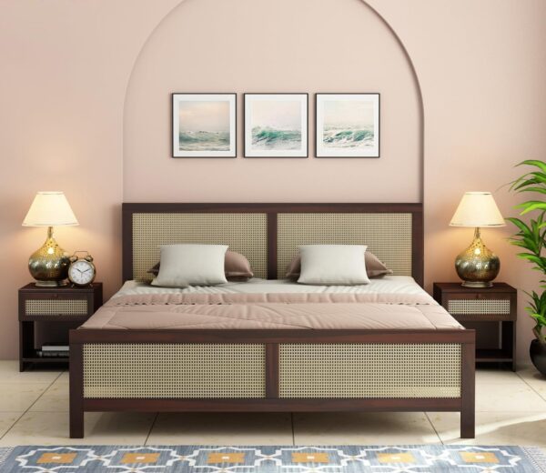 Ferrovilla King Size NS 27 Sheesham Wood Bed for Bedroom - Image 5