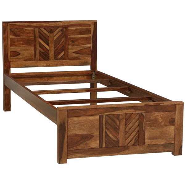 Ferrovilla NS23 Single Sheesham Wood Bed for Bedroom - Image 6