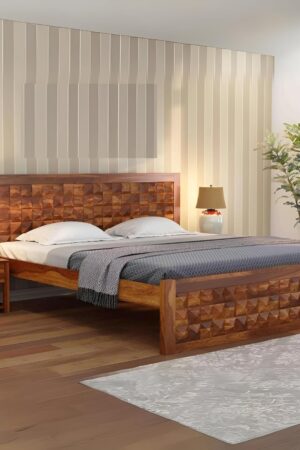 Ferrovilla Tango Queen Size Sheesham Wood Bed for Bedroom
