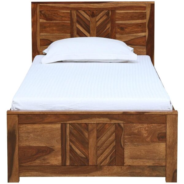 Ferrovilla NS23 Single Sheesham Wood Bed for Bedroom - Image 2