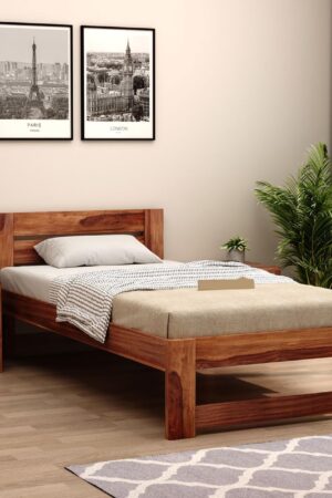 Ferrovilla NS6 Single Sheesham Wood Bed for Bedroom