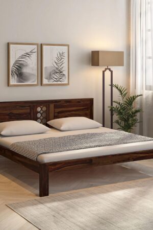 Ferrovilla King Size NNS5 Sheesham Wood Bed for Bedroom
