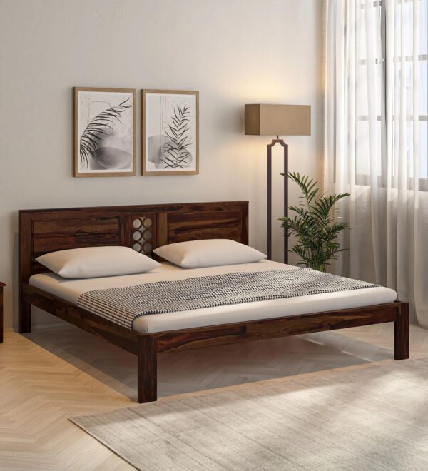 Ferrovilla King Size NNS5 Sheesham Wood Bed for Bedroom