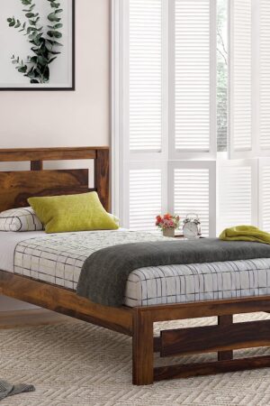 Ferrovilla Sobo Single Sheesham Wood Bed for Bedroom