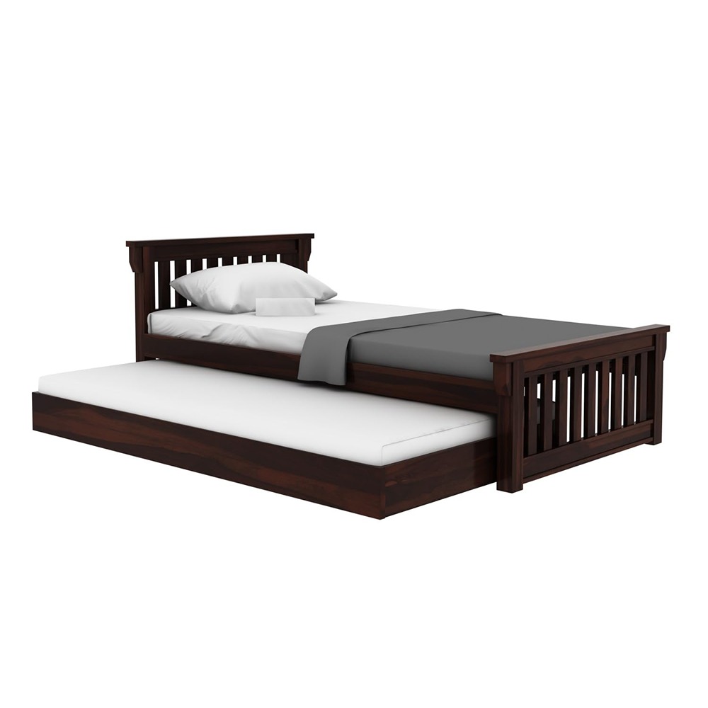 Ferrovilla Muis Trundle Single Solid Sheesham Wood Bed for Bedroom with 2 Years Warranty - Image 6