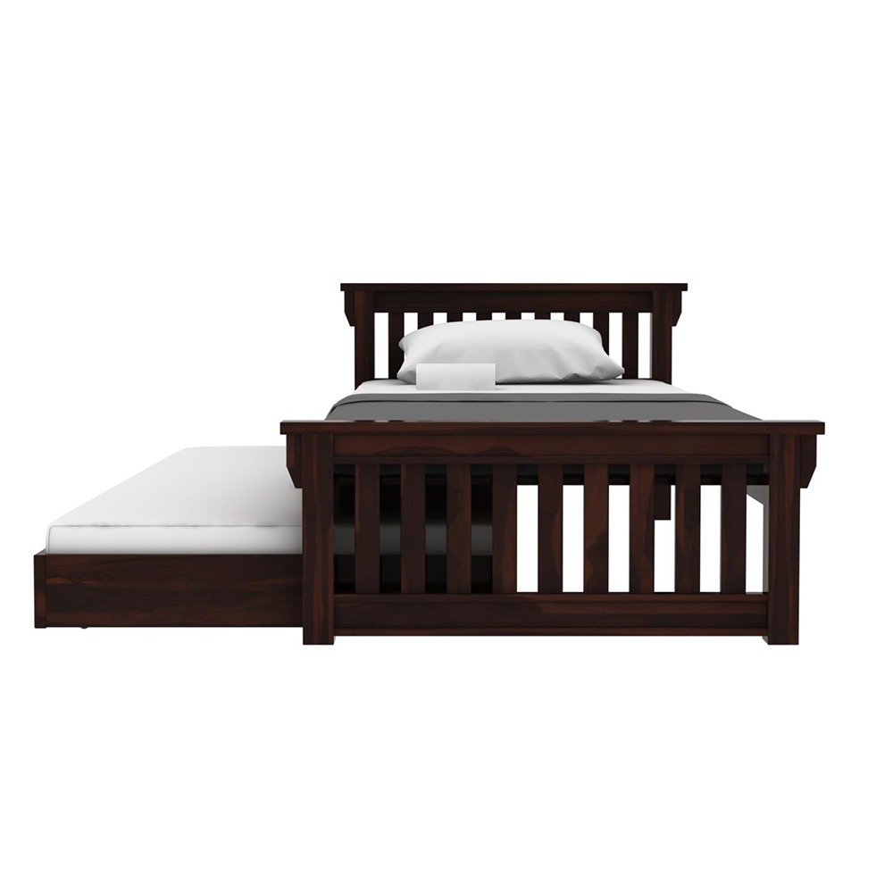 Ferrovilla Muis Trundle Single Solid Sheesham Wood Bed for Bedroom with 2 Years Warranty - Image 5