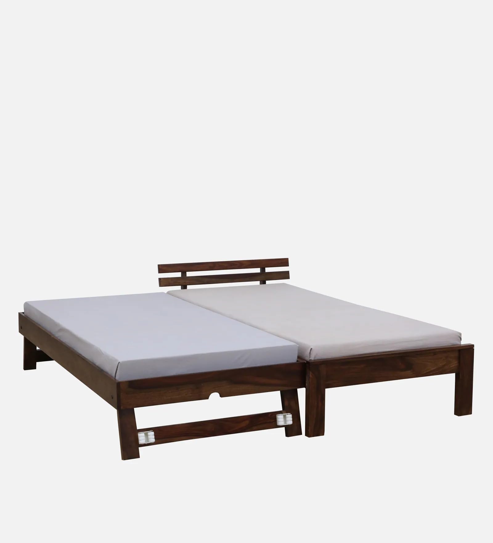 Ferrovilla Luis Trundle Single Sheesham Wood Bed for Bedroom with 2 Years Warranty - Image 5