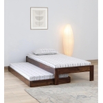 Ferrovilla Hepes Trundle Single Sheesham Wood Bed for Bedroom with 2 Years Warranty