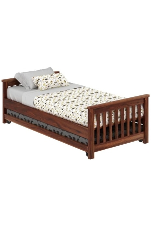 Ferrovilla Lopel Trundle Single Sheesham Wood Bed for Bedroom with 2 Years Warranty